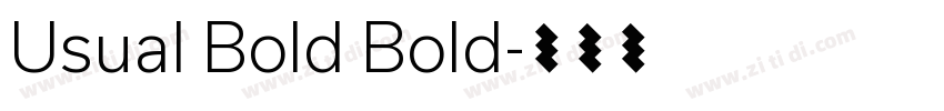 Usual Bold Bold字体转换